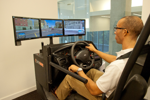 User in Driving Simulator